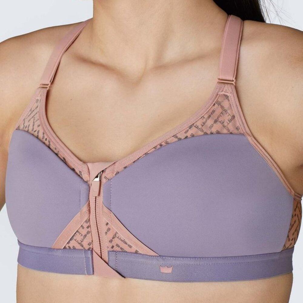 SHEFIT Women's Exhilarate High Impact Sports Bra in Dusty Violet & Rose